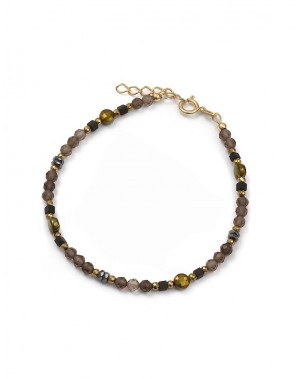 Bransoleta Kwarc dymny 925